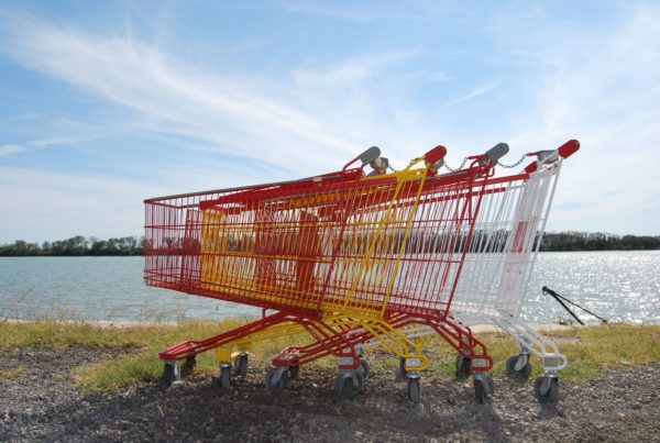 Shopping trolleys discarded